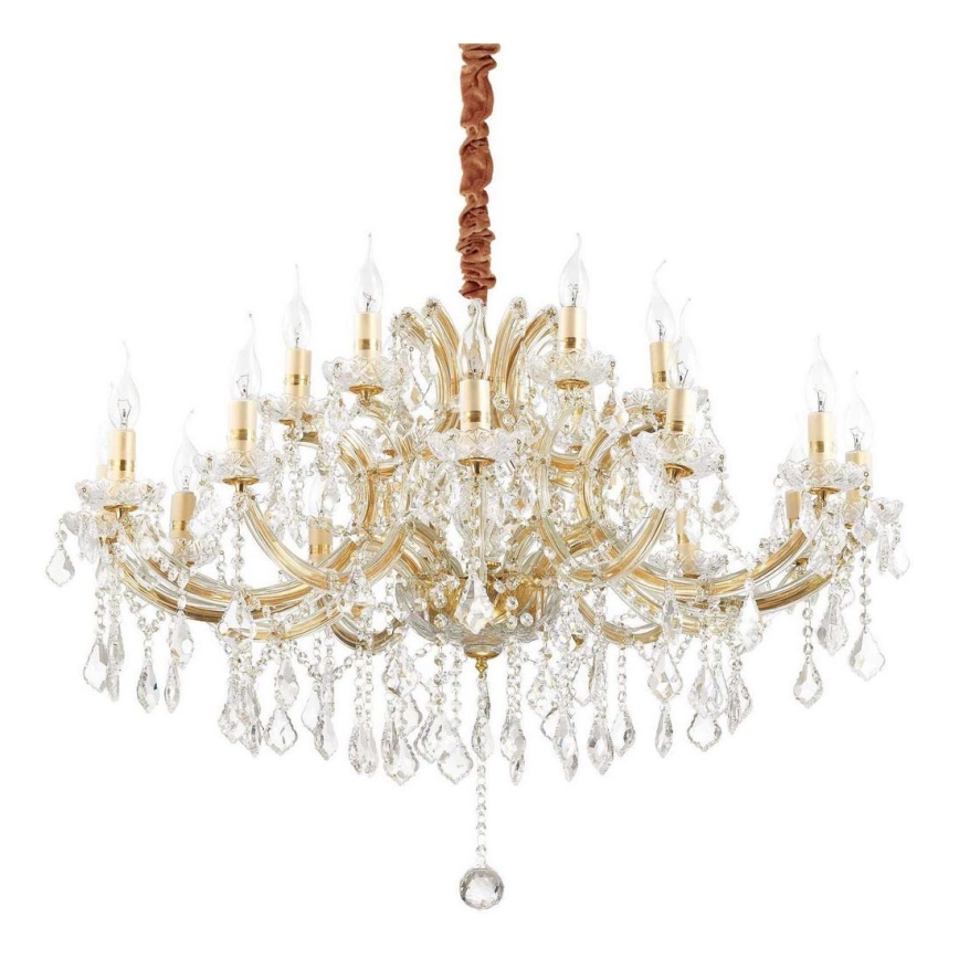 Ideal Lux - Kristalni luster na lancu NAPOLEON 18xE14/40W/230V pr. 96 cm zlatna