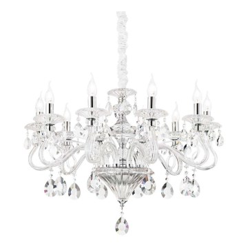 Ideal Lux - Kristalni luster na lancu NEGRESCO 10xE14/28W/230V pr. 85 cm prozirna