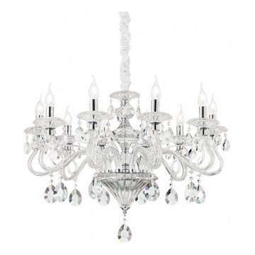 Ideal Lux - Kristalni luster na lancu NEGRESCO 8xE14/28W/230V pr. 73,5 cm prozirna