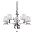 Ideal Lux - Kristalni luster na lancu PEGASO 5xE14/28W/230V pr. 72 cm sjajni krom