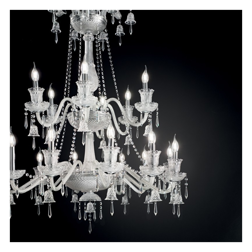 Ideal Lux - Kristalni luster na lancu REDENTORE 18xE14/40W/230V pr. 102 cm prozirna