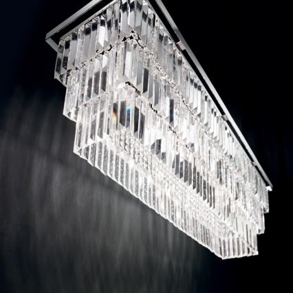 Ideal Lux - Kristalni luster na sajli MARTINEZ 8xE14/40W/230V sjajni krom
