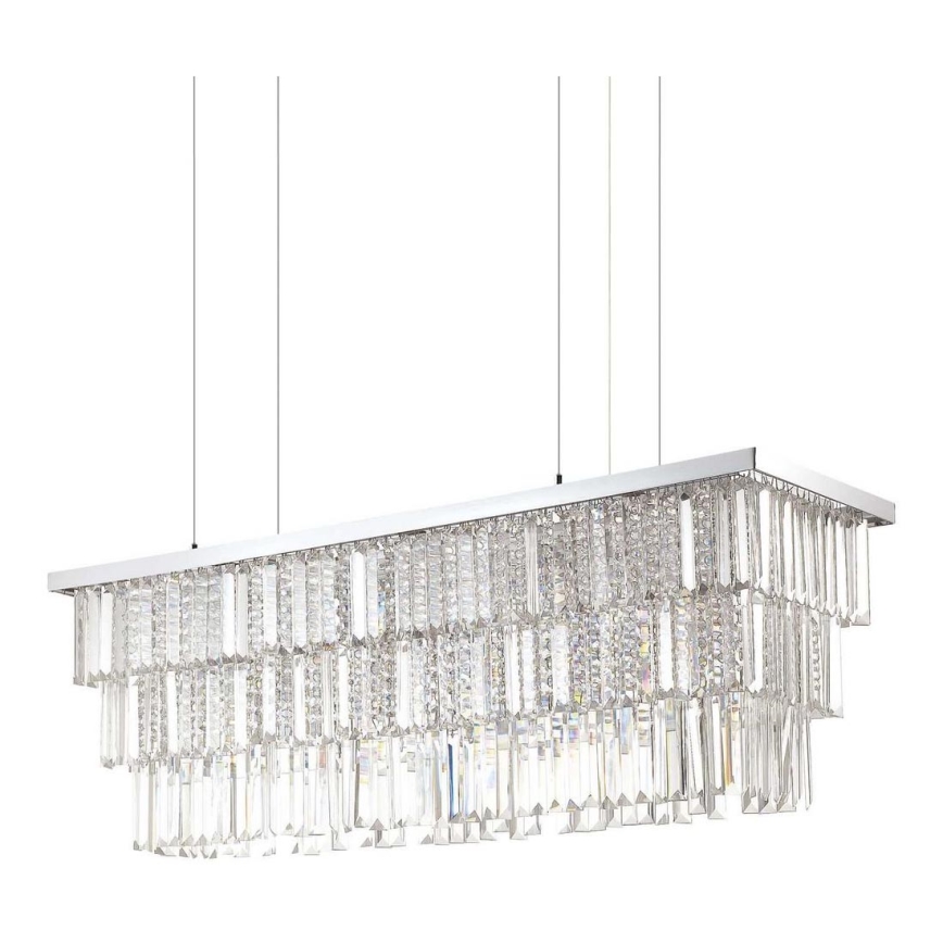 Ideal Lux - Kristalni luster na sajli MARTINEZ 8xE14/40W/230V sjajni krom