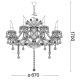 Ideal Lux - Kristalni luster na sajli NAPOLEON 8xE14/40W/230V