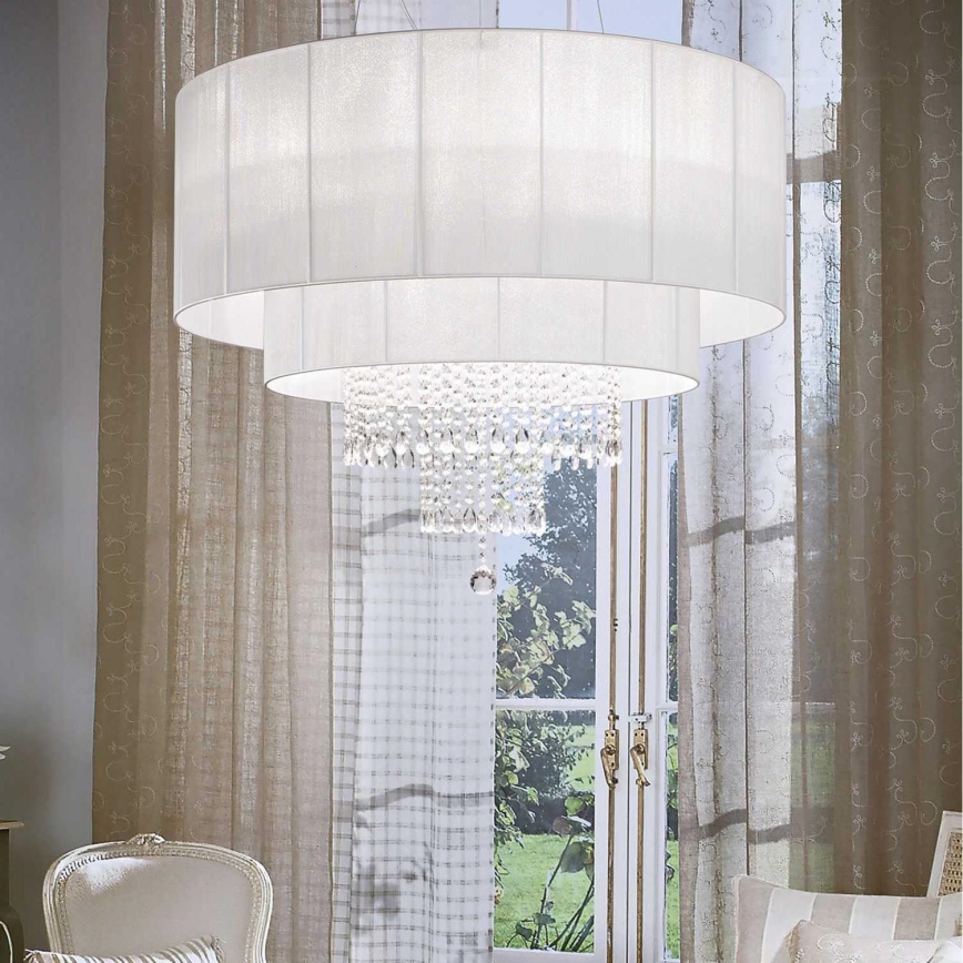 Ideal Lux - Kristalni luster na sajli OPERA 10xE27/60W/230V pr. 90 cm bijela