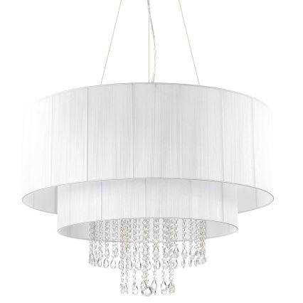 Ideal Lux - Kristalni luster na sajli OPERA 10xE27/60W/230V pr. 90 cm bijela
