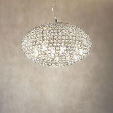 Ideal Lux - Kristalni luster na sajli ORION 12xE14/40W/230V pr. 60 cm srebrna