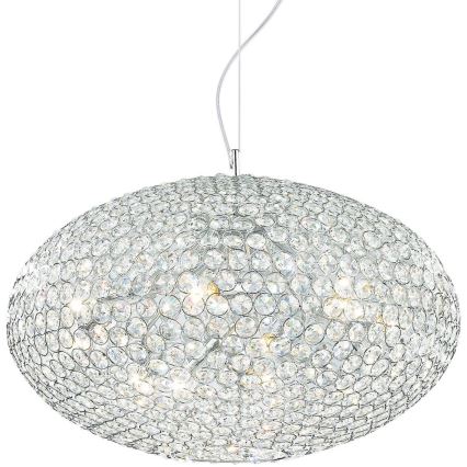 Ideal Lux - Kristalni luster na sajli ORION 12xE14/40W/230V pr. 60 cm srebrna