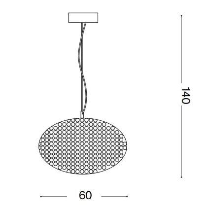 Ideal Lux - Kristalni luster na sajli ORION 12xE14/40W/230V pr. 60 cm srebrna