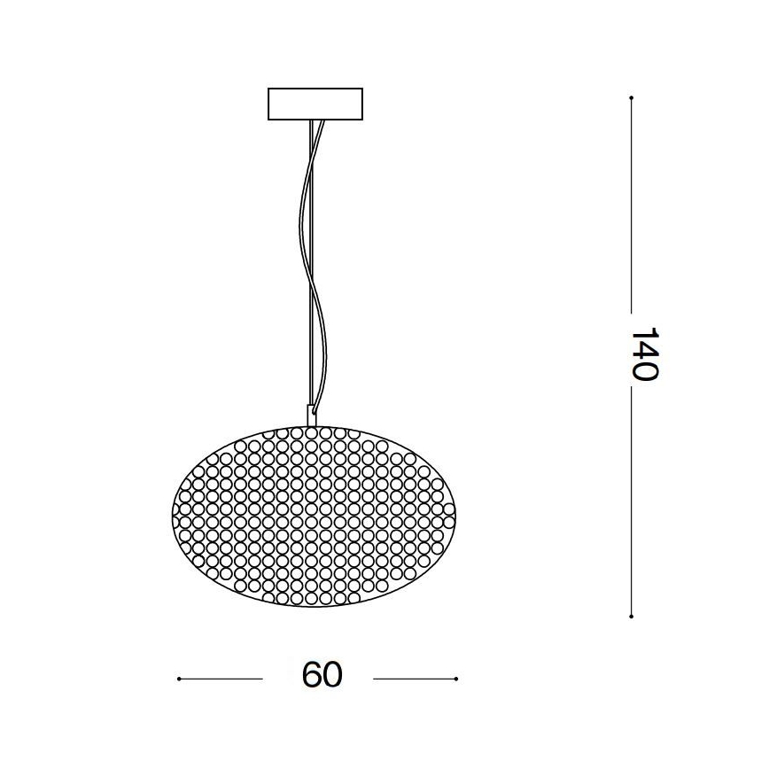Ideal Lux - Kristalni luster na sajli ORION 12xE14/40W/230V pr. 60 cm srebrna