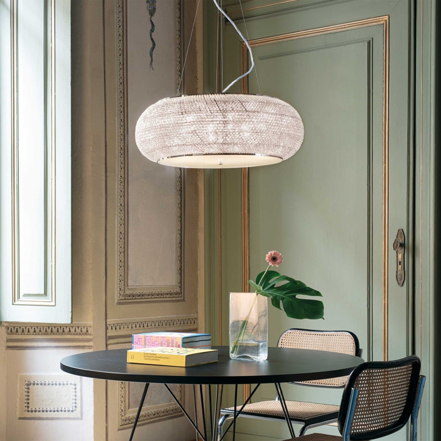 Ideal Lux - Kristalni luster na sajli PASHA 14xE14/40W/230V pr. 65 cm sjajni krom
