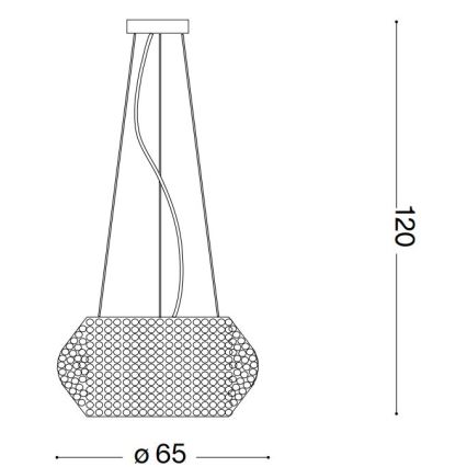 Ideal Lux - Kristalni luster na sajli PASHA 14xE14/40W/230V pr. 65 cm sjajni krom
