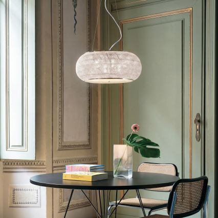 Ideal Lux - Kristalni luster na sajli PASHA 6xE14/40W/230V pr. 40 cm zlatna