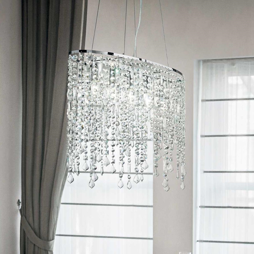 Ideal Lux - Kristalni luster na sajli RAIN 5xE14/40W/230V prozirna