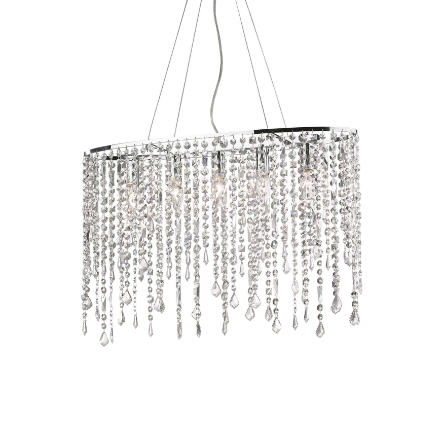 Ideal Lux - Kristalni luster na sajli RAIN 5xE14/40W/230V prozirna