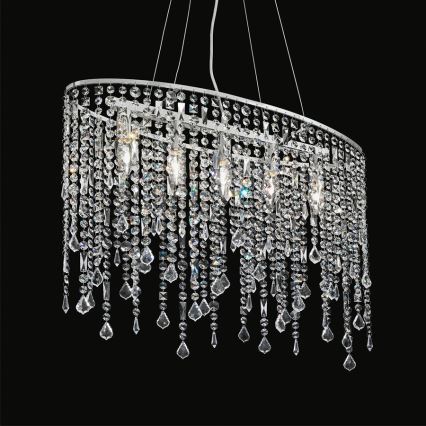 Ideal Lux - Kristalni luster na sajli RAIN 5xE14/40W/230V prozirna