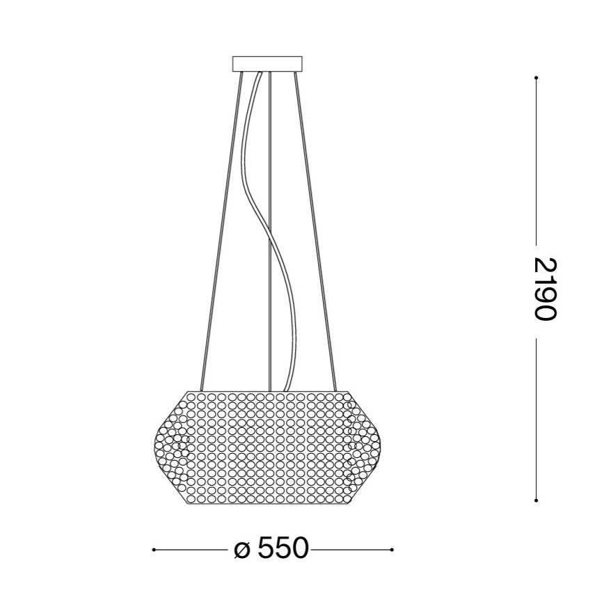 Ideal Lux - Kristalni luster PASHA 10xE14/40W/230V pr. 55 cm sjajni krom