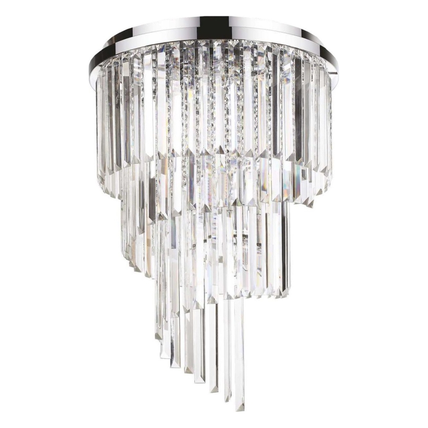 Ideal Lux - Kristalni nadgradni luster CARLTON 12xE14/40W/230V pr. 50 cm sjajni krom