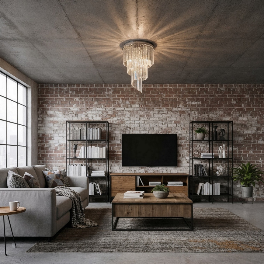 Ideal Lux - Kristalni nadgradni luster CARLTON 12xE14/40W/230V pr. 50 cm sjajni krom