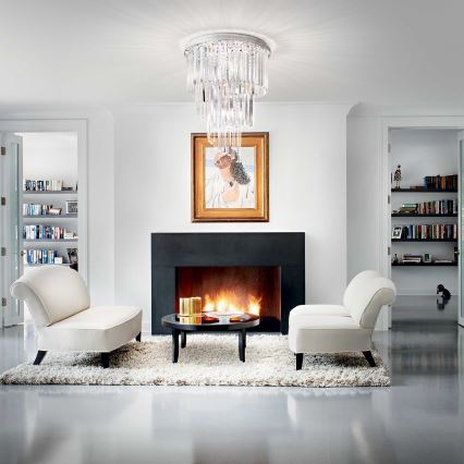 Ideal Lux - Kristalni nadgradni luster CARLTON 12xE14/40W/230V pr. 50 cm sjajni krom