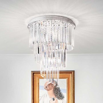 Ideal Lux - Kristalni nadgradni luster CARLTON 12xE14/40W/230V pr. 50 cm sjajni krom