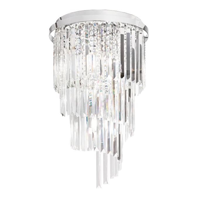 Ideal Lux - Kristalni nadgradni luster CARLTON 8xE14/40W/230V pr. 40 cm sjajni krom