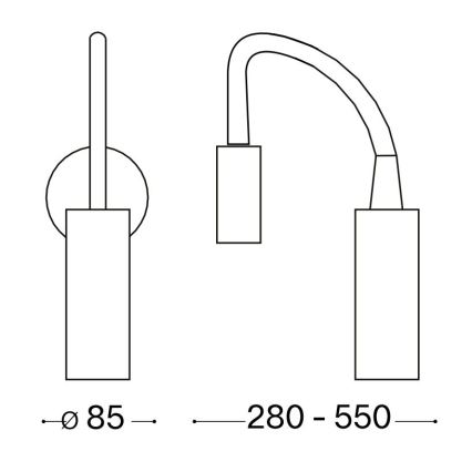 Ideal Lux - LED Fleksibilna lampica FOCUS LED/3,5W/230V CRI 90 siva/sjajni krom