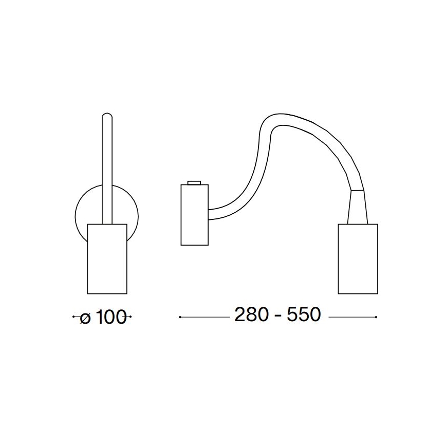 Ideal Lux - LED Fleksibilna lampica FOCUS LED/4W/230V CRI 90 crna