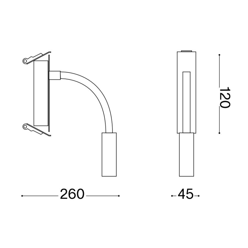 Ideal Lux - LED Fleksibilna lampica IO LED/3W/230V CRI 90 bijela