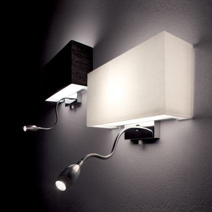Ideal Lux - LED Fleksibilna zidna lampa HOTEL 1xE27/60W + LED/1,5W/230V