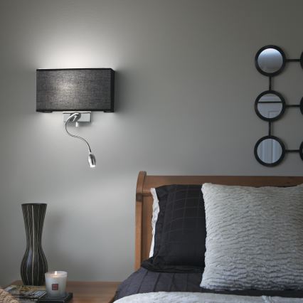 Ideal Lux - LED fleksibilna zidna lampa HOTEL 1xE27/60W + LED/1,5W/230V