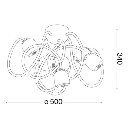 Ideal Lux - LED Fleksibilni nadgradni luster OCTOPUS 6xG9/3W/230V šarena
