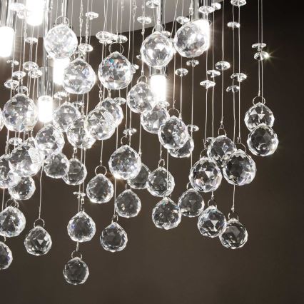 Ideal Lux - LED Kristalna stropna svjetiljka MOONLIGHT 5xG9/3W/230V pr. 26 cm sjajni krom