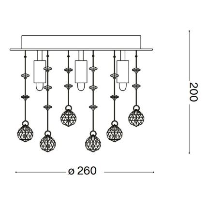 Ideal Lux - LED Kristalna stropna svjetiljka MOONLIGHT 5xG9/3W/230V pr. 26 cm sjajni krom