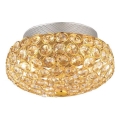 Ideal Lux - LED Kristalna stropna svjetiljka KING 3xG9/3W/230V pr. 25,5 cm zlatna