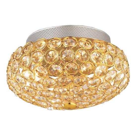 Ideal Lux - LED Kristalna stropna svjetiljka KING 3xG9/3W/230V pr. 25,5 cm zlatna