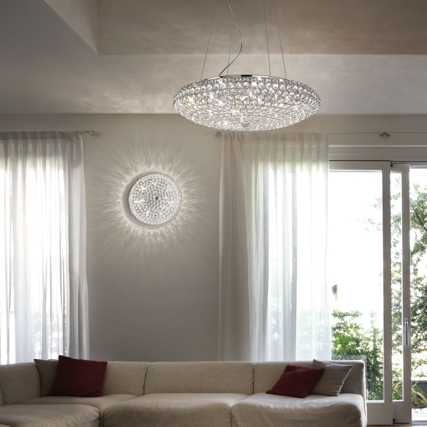 Ideal Lux - LED Kristalna stropna svjetiljka KING 5xG9/3W/230V pr. 38 cm sjajni krom