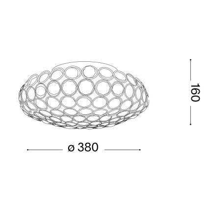 Ideal Lux - LED Kristalna stropna svjetiljka KING 5xG9/3W/230V pr. 38 cm sjajni krom
