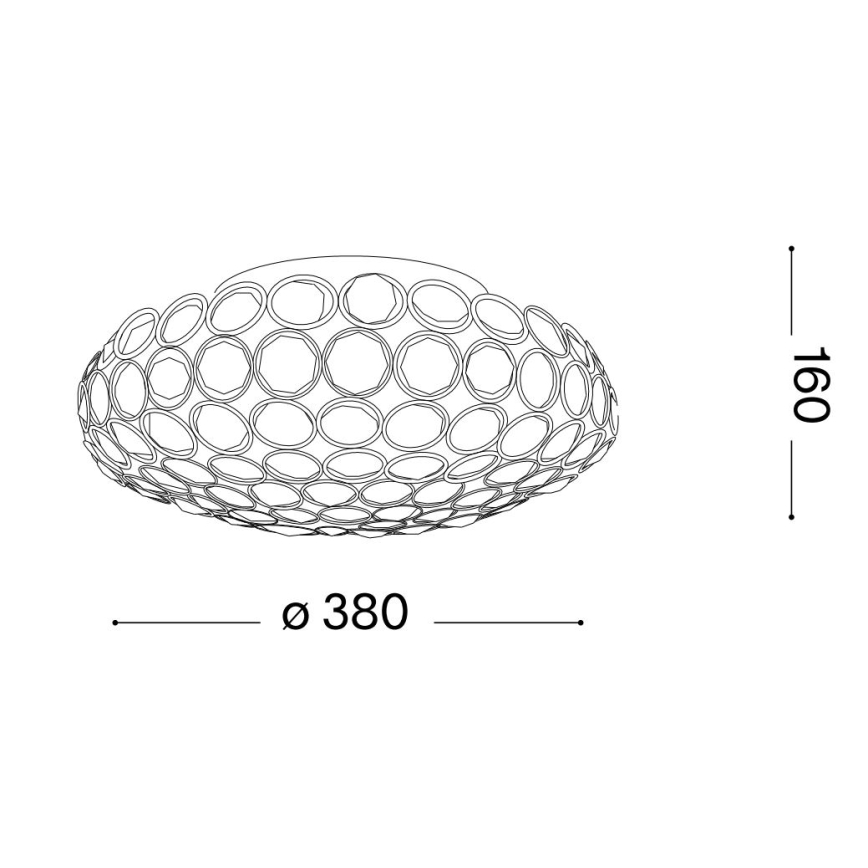 Ideal Lux - LED Kristalna stropna svjetiljka KING 5xG9/3W/230V pr. 38 cm sjajni krom