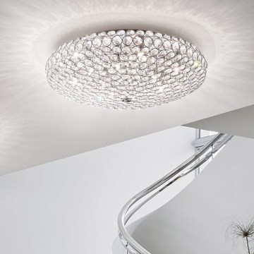 Ideal Lux - LED Kristalna stropna svjetiljka KING 9xG9/3W/230V pr. 53,5 cm sjajni krom