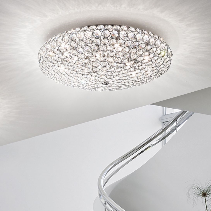 Ideal Lux - LED Kristalna stropna svjetiljka KING 9xG9/3W/230V pr. 53,5 cm sjajni krom