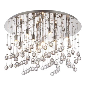 Ideal Lux - LED Kristalna stropna svjetiljka MOONLIGHT 12xG9/3W/230V pr. 60 cm sjajni krom