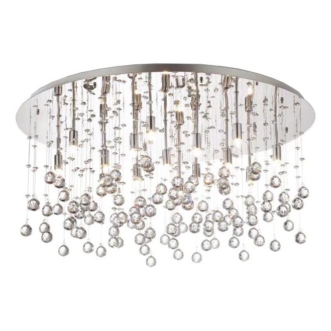 Ideal Lux - LED Kristalna stropna svjetiljka MOONLIGHT 15xG9/3W/230V pr. 80 cm sjajni krom