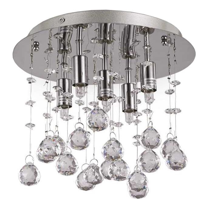 Ideal Lux - LED Kristalna stropna svjetiljka MOONLIGHT 5xG9/3W/230V pr. 26 cm sjajni krom
