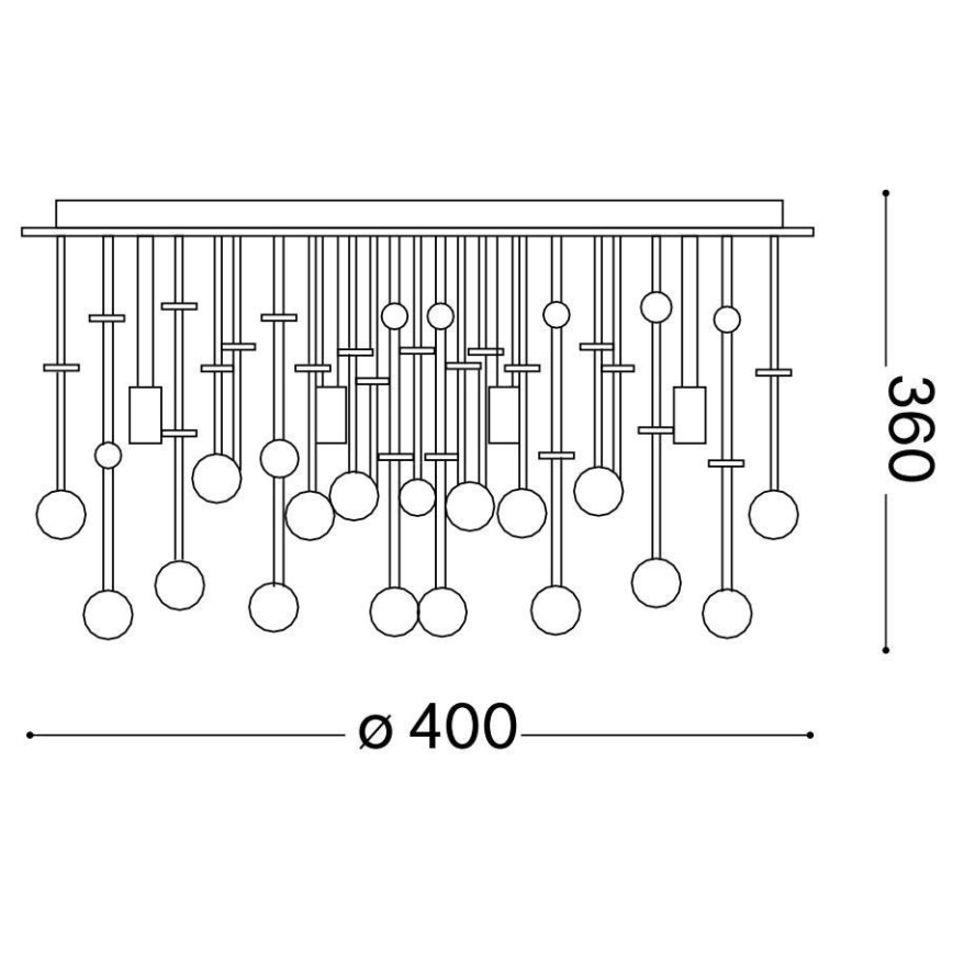 Ideal Lux - LED Kristalna stropna svjetiljka MOONLIGHT 8xG9/3W/230V pr. 40 cm sjajni krom