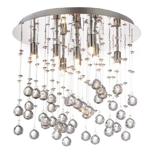 Ideal Lux - LED Kristalna stropna svjetiljka MOONLIGHT 8xG9/3W/230V pr. 40 cm sjajni krom