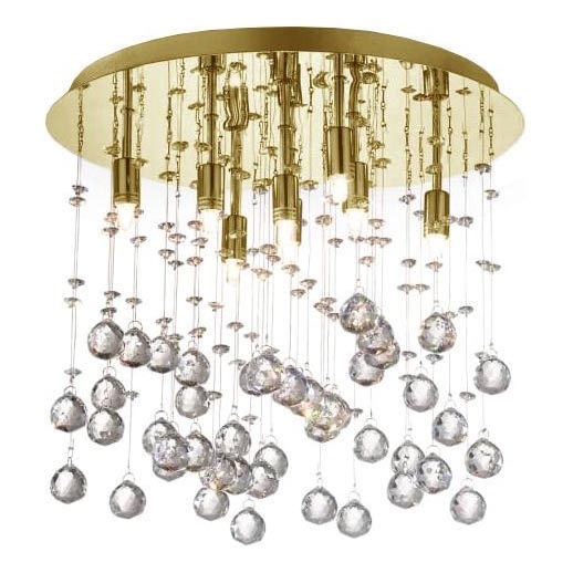 Ideal Lux - LED Kristalna stropna svjetiljka MOONLIGHT 8xG9/3W/230V pr. 40 cm zlatna