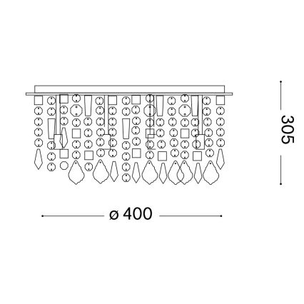 Ideal Lux - LED Kristalna stropna svjetiljka ROYAL 8xG9/3W/230V pr. 40 cm sjajni krom