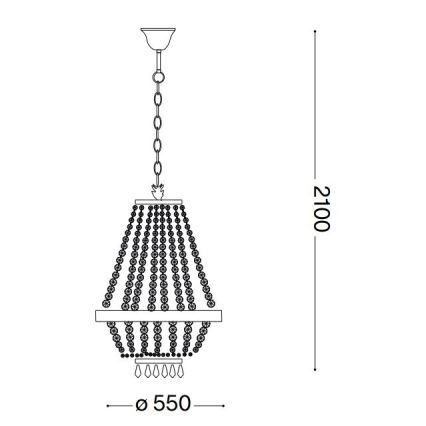 Ideal Lux - LED Kristalni luster na lancu CAESAR 12xG9/3W/230V pr. 55 cm sjajni krom