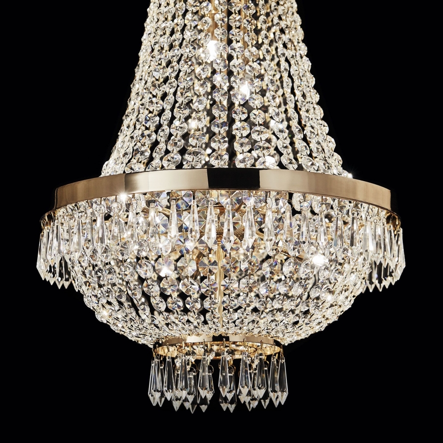 Ideal Lux - LED Kristalni luster na lancu CAESAR 6xG9/3W/230V pr. 38 cm zlatna